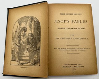 First Edition 1884 Aesop's Fables By George Fyler Townsend Book