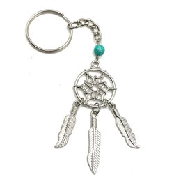 Southwestern Style Dream Catcher Feathers Keychain