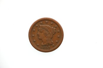 1851 Large Cent Penny Coin