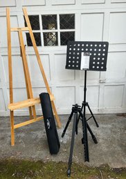 Winsor & Newton Metal Easel Paired With Music Stand And Wood Easel By Studio RTA