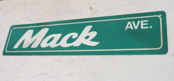 Metal Mack Avenue Sign