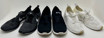 3 Pairs Women's Sneakers: 2 Nike Size 6 & Athletic Propulsion Size 6.5