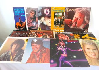Collection Of Country Western Albums Including Willie Nelson