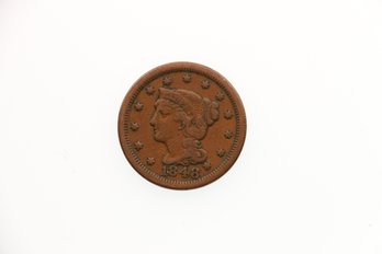 1848 Large Cent Penny Coin