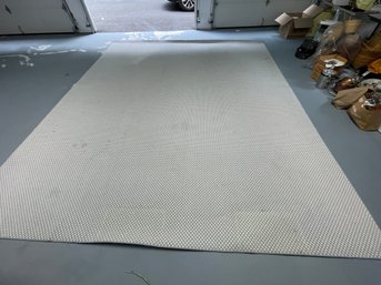 Large Blue And White Rug.