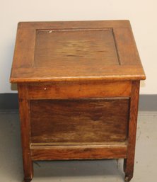 Antique Wooden Commode On Wheels