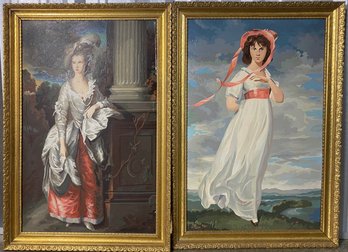 Two Paintings Of Classical Women In Matching Frames (2)