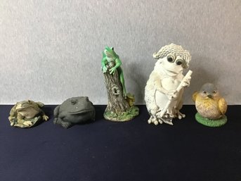 Mixed Frog Statue Decor Lot