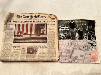 New York Times Edition Commemorating 1 Year Anniversary Of 9/11