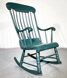 A Vintage Painted Wood Rocking Chair