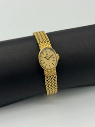 Womens Sophisticated Gold Omega Wrist Watch