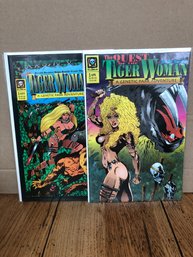 2 Tiger Woman Comic Books.   Lot 182