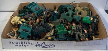 Lot Of Miscellaneous Army Trucks And Figurines