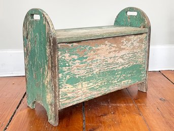 A Rustic Wood Storage Bench