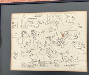 A Pencil Signed  Framed  Litho ' I Like Pulling Teeth ' 35/100 - 1984