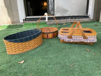 Three Longaberger Baskets (12)