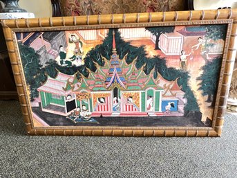 Oil On Canvas- Siamese Pagoda House, Dated 7/11/1999