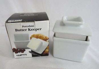 A Porcelain Butter Keeper By Fox Run Craftsmen - New