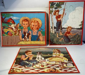 3 Vintage Bobbsey Twins Puzzles