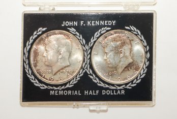 1964 Popular First Year Silver Kennedy Pair Half Dollars