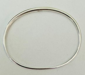 VINTAGE DESIGNER ED LEVIN STERLING SILVER OVAL BANGLE BRACELET