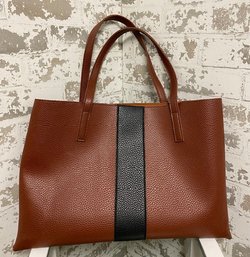 Vince Camuto 2-tone Simple Leather Tote Bag