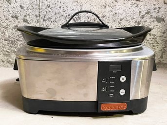 A Crock Pot Stainless Steel Slow Cooker