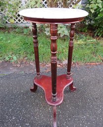 Tall Round Marble Plant Stand Side Table