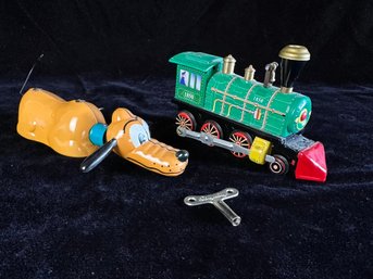 Tin Pluto And Toy Train