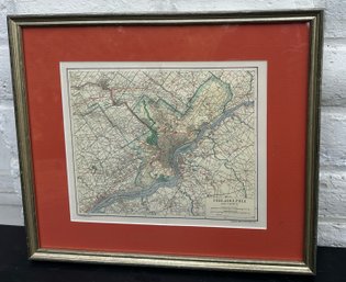 Early 19th Century Copyright Of Philadelphia Map