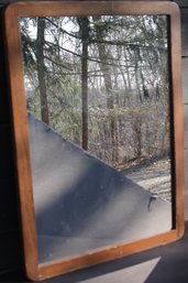 Antique Solid Oak Wall Mirror