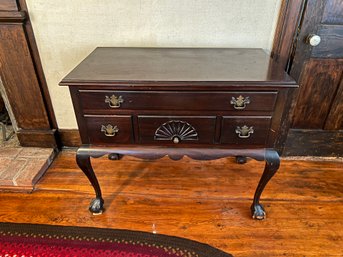 Antique Mahogany Server With Ball And Claw Feet