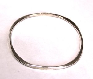 Sterling Silver Hand Wrought Bangle Bracelet Vintage