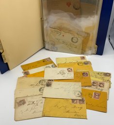 Amazing Antique Postal Envelope Covers In Binder ~ 1860s-1920s ~