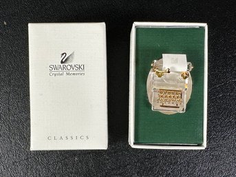 A Tiny Swarovski Crystal Typewriter With Original Box