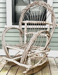 Vintage Handmade Bentwood Rocking Chair