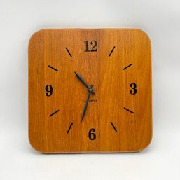 Vintage Solid Teak Wall Clock