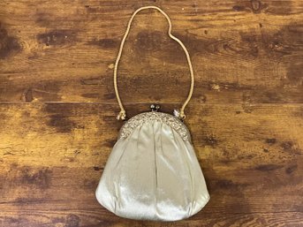 Fabulous Vintage Harry Levine HL Gold Metallic Small Evening Bag