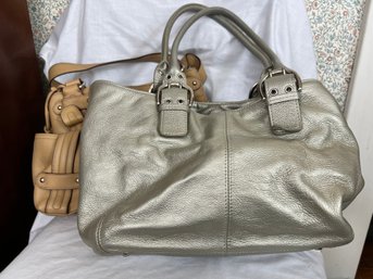 Pair Of Small Tignanello Leather Handbags