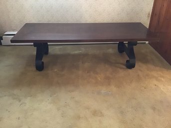 Lane Mid Century Coffee Table With Iron Legs