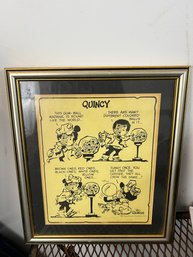 Ted Shearer Framed & Signed 'Quincy' Comic Strip