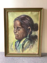 Rufina Sexton Signed Oil On Canvas Native Women Portrait