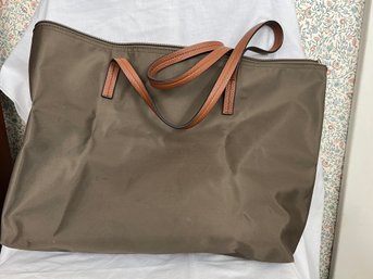 Nylon And Leather Tote By Banana Republic