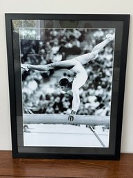 Olga Korbut Performing On Balance Beam - Framed Print Olympic Games 1972