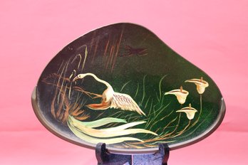 Lovely Vintage Hand Painted Copper Change Dish