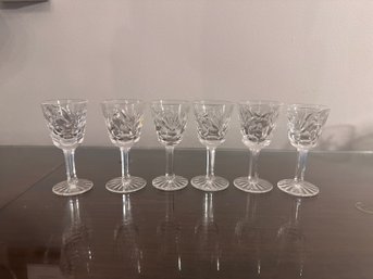 Set Of 6 Waterford Crystal Shot Glasses