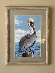 Signed And Numbered Pelican Painting, By Tykie Ganz