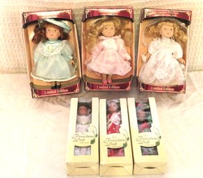 6 Boxed Porcelain Dolls