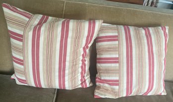 Pair Of Pottery Barn Down Pillows With Zip Off Covers