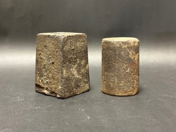 A Pair Of Antique Clock Weights